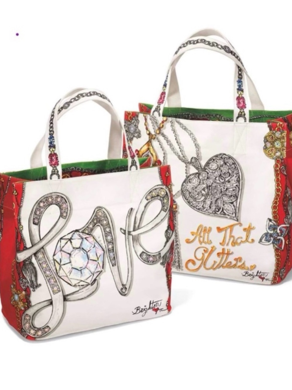 Brighton "All That Glitters" Canvas Sparkle Bling Tote Bag Purse NWT $100 🎁